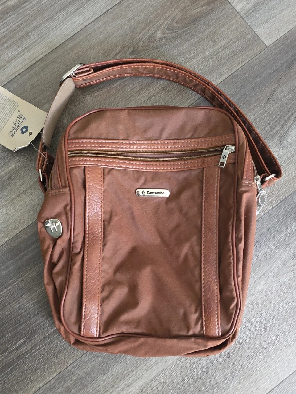 Samsonite Men's Rust Brown Messenger Crossbody Bag